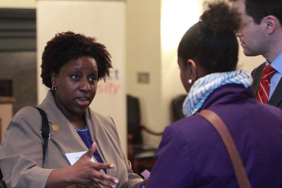 Latisha Chastang in conversation at a policy forum