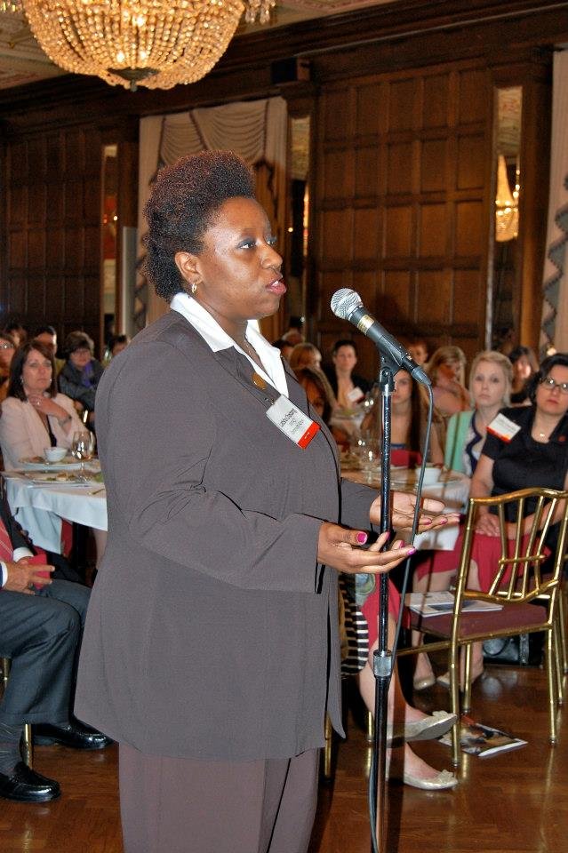 Latisha Chastang speaking at a professional event